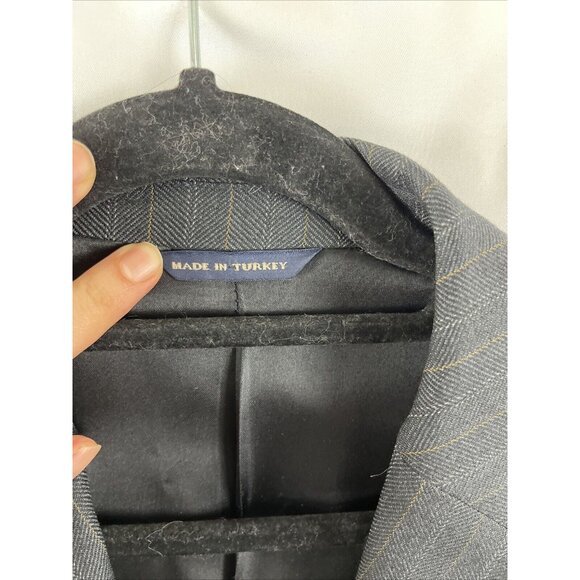Banana Republic Modern Wool Pinstriped Suit Jacket Mens Size 38R - Picture 4 of 16